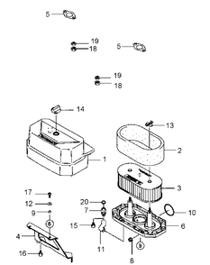 Fh430v-As22 Air Filter And Muffler Diagram and Parts List for G1548 55AE232S750-WAM Cub Cadet Lawn Mower